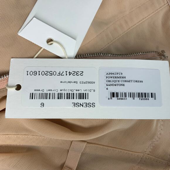 DION LEE Size 2 Nude Polyamide Eastane Body-Con Mini Dress - Picture 5 of 8